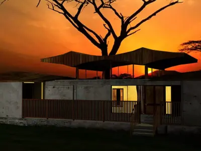 Exterior Sunrise Low-poly 3D model