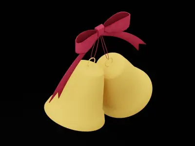 Christmas Bell  Low-poly 3D model
