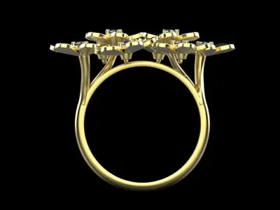 Flower Ring 60123 3D print model