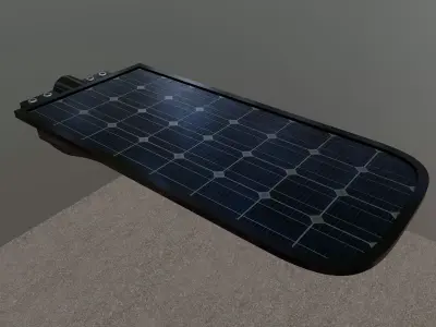 Poles Solar Energy Lamp 100W 3D model