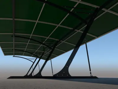 New Design Metal Carport 3D model 3D model