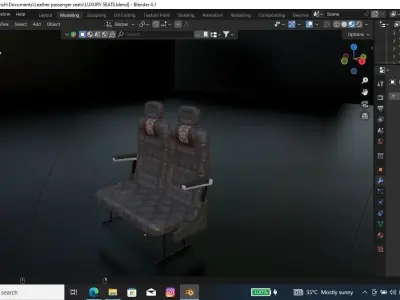 Vehicle passenger seat 3D model