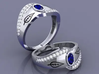 LEAF RING 3D print model