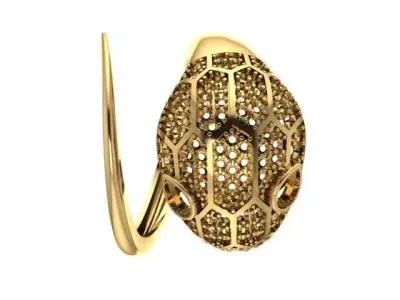 Snake jewelry ring 3D print model 3D print model