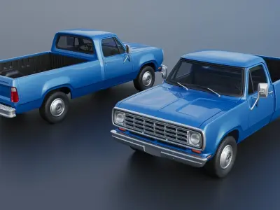 Dodge Pickup D100 1974 3D print model