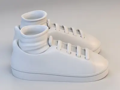 Cartoon Sport Shoes 3D model