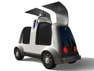 Delivery Dron Nuro R1 Low-poly 3D model