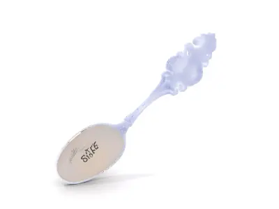 Ornate Silver Spoon model pack Low-poly 3D model