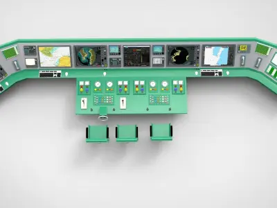 Navigation room ship 3D model