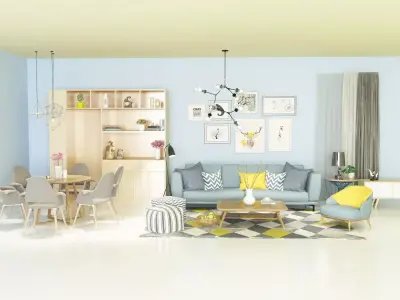 Design Set 2 - Furniture 3D model 3D model