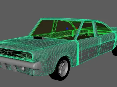cartoon car 3D model 6