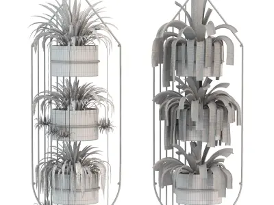 Metal Plant Set 04 3D model