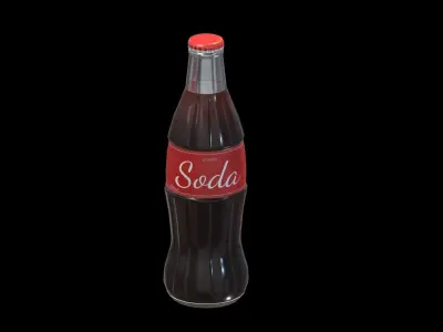 Supermarket Soda Drink Bottle 04 Low Poly PBR Realistic Low-poly 3D model