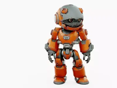 ROBO ZERO-C  Rigged for Unreal Engine - Unity - MIXAMO 3D model