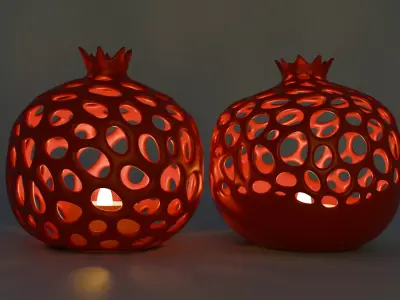 pomegranate tealight covers 3D print model