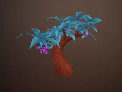 Stylized tree Free low-poly 3D model
