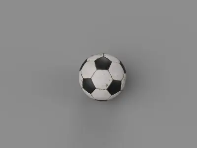 Worn out soccer football ball - Game Ready Low-poly 3D model