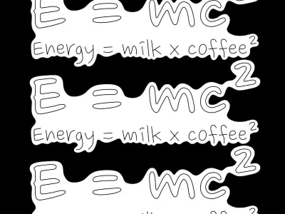 Energy Milk Coffee Neon Sign 3D model