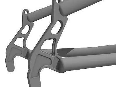 Detailed Bike Frame  3D model