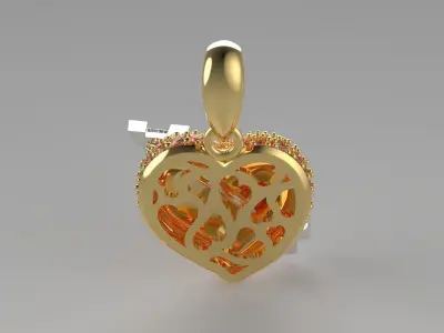Heart with arrow Pendant  3D print model