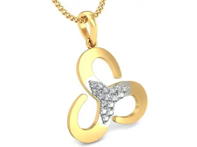 Solitaire Women Pendant 3dm STL OBJ FBX Renders Details 3D print model 73