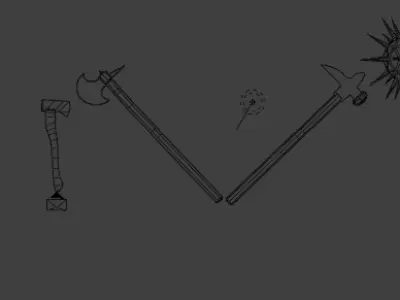 StylizedLowPolyMedievalWeaponPack Low-poly 3D model