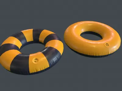 Inflatable Ring PBR Game Ready Low-poly 3D model