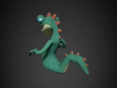Stylized Lizard 01 Low-poly 3D model