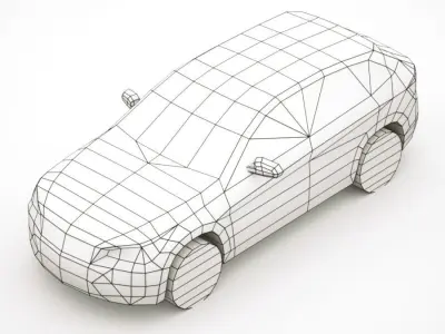 Generic SUV v2 Low-poly 3D model