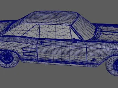Stylish cars Low-poly 3D model