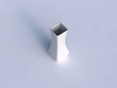 Vase larger opening rectangle smooth 3D print model