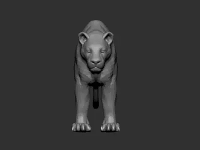 Cave Lion - Panthera spelaea Low-poly 3D model