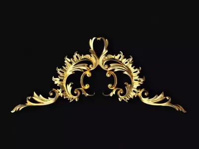 Central decor ornament for furniture 3D model 1007