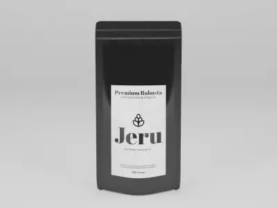 Coffee Bean Bags 160 gram Low-poly 3D model