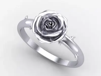 Rose Ring - Flower Ring - Anel Rosa 3D print model