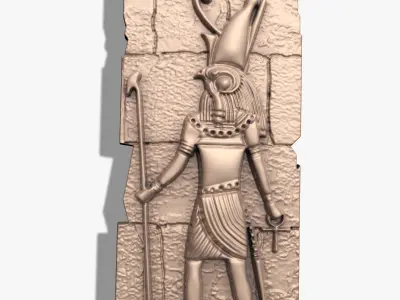 HORUS KING PENDANT   WALL DECORATION ANCIENT EGYPT M02 3D print model