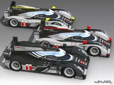 Audi R18 LeMans 2011 3D model
