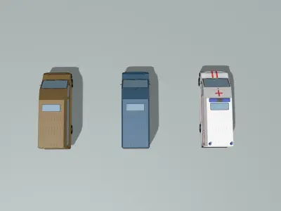 Minibus van 3D model by AlexMas1981