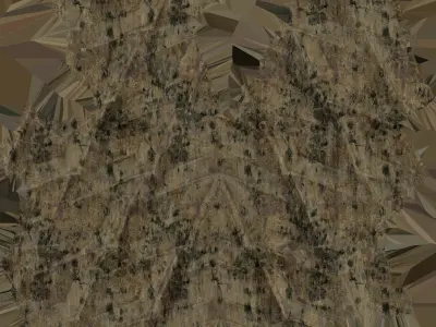 Lion Statue Head up roaring 3D model