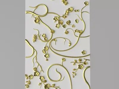 Classic decor ornament v-07 3D model 3D model