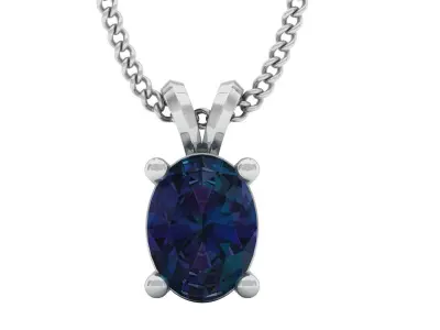 AV 550 Oval Pendant Necklace 3D print model