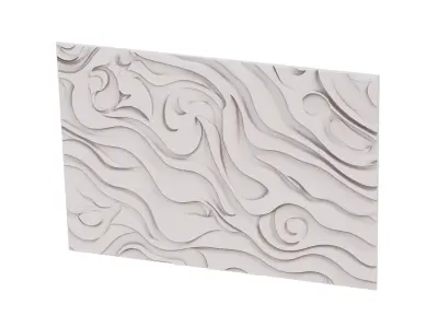 decor set wall panel wall relief mural CNC 47 3D model