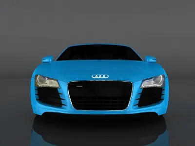 Audi R8 Low-poly 3D model 3