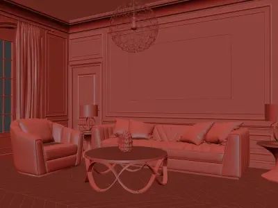 Living Room 060 3D model