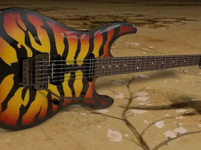 George Lynch esp Tiger Flame 3D model