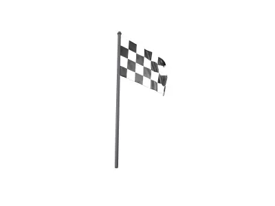 Checkered Racing Flag v1 001 Low-poly 3D model