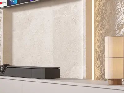 TV wall set 24 3D model