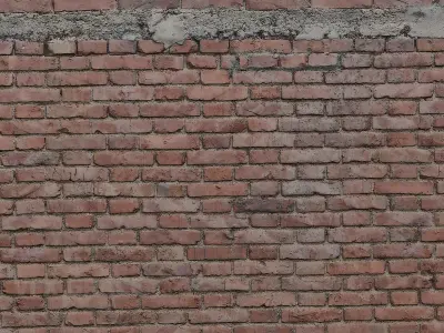 Brick wall 002 3D model