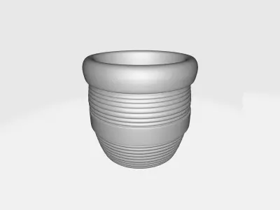 Santa Suit Christmas Planter Pot Festive Holiday Decoration 3D print model