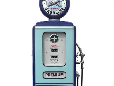 Vintage SMITH-O-LENE Gas Pump 1948 3D model